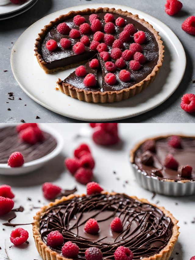 how to make Dark Chocolate and Raspberry Tart